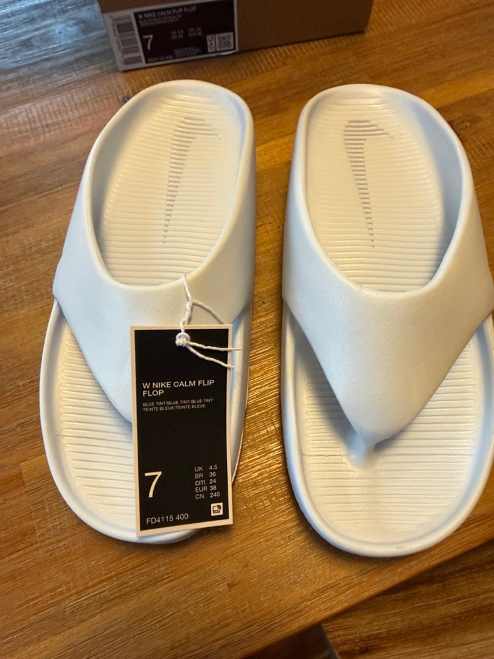 Nike Sky Blue Flip Flop Slides NWT size 7